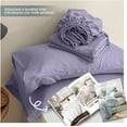 thumbnail image 4 of Simple&Opulence 100% Linen Sheets California King Size Set, 4 Pcs Natural French Linen Bed Sheets, Breathable Soft Durable Bedding Set for All Season (Lilac, California King), 4 of 9