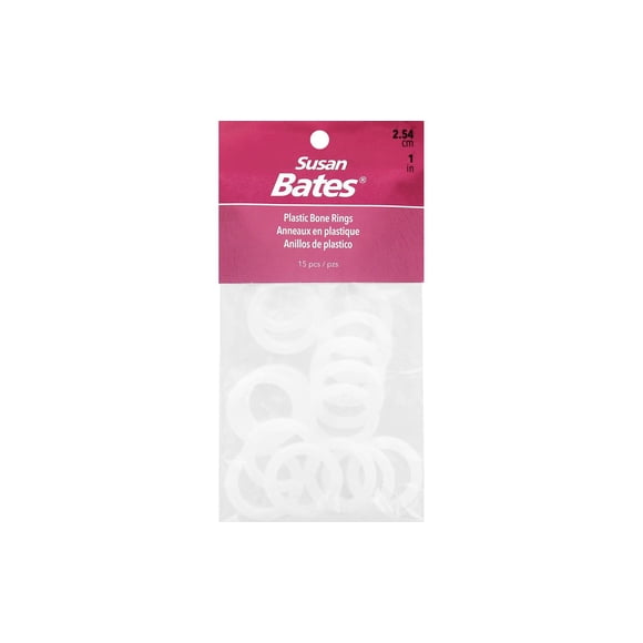 Susan Bates Plastic Bone Rings-1" 15/Pkg - 14285-1