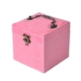 thumbnail image 1 of Velvet Jewelry Storage box three Layer Necklace Display Case Jewellery Accessories Pink, 1 of 7