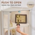 thumbnail image 6 of LELELINKY Farmhouse Corner Display Cabinet with Glass Doors, Corner Curio Cabinet with 3-Color LED Motion-Sensor Light, White, 6 of 11
