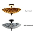 thumbnail image 4 of Radiance Goods Mosaic-Style 2 Light Semi-Flush Ceiling Fixture 16" Wide, 4 of 5