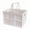White, variant on Folding Plastic Storage Basket with Handle | Multipurpose Collapsible Organizer for Picnic Shopping Laundry | 18.6x13.5x12.5cm Portable Carry Basket
