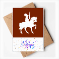 thumbnail image 1 of Ferocious Knight Abroad. Art Deco Fashion Welcome Back Greeting Cards Envelopes Blank, 1 of 3