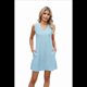 thumbnail image 2 of Vestido de Mujer de Color Liso, Sin Mangas, con Escote en V y Bolsillos, Azul , Talla S, 2 of 10