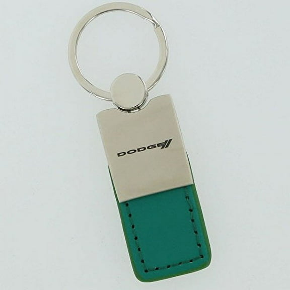 Dodge Stripe Keychain & Keyring - Duo Premium Green Leather
