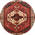 thumbnail image 1 of Ahgly Company Machine Washable Indoor Round Traditional Tomato Red Area Rugs, 3' Round, 1 of 7