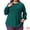 Green, variant on DARING DIVA Women's Plus Tops Crew Neck Button Decor Pullover Blouses 1X Green