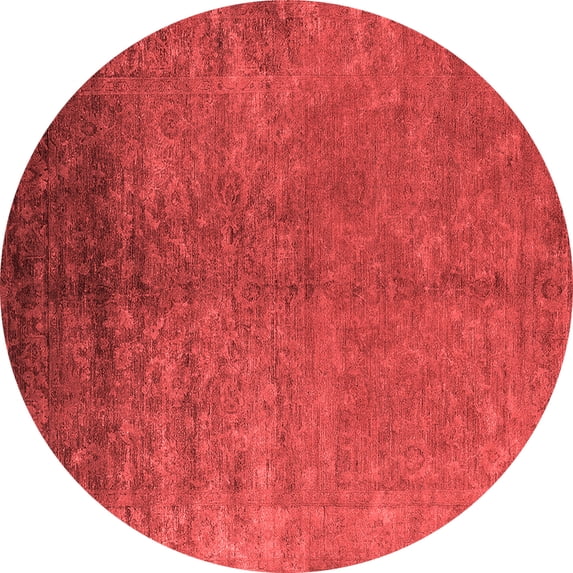 Ahgly Company Indoor Round Persian Red Bohemian Area Rugs, 4' Round
