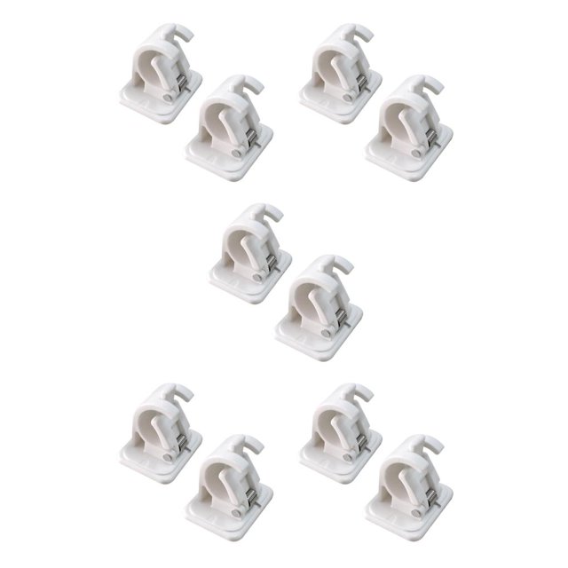 Bewildely 2 Pieces Curtain Rod Fixed Clips Household Drape Clips Bracket Curtains Fixing Professional Accessory Hardware Wall-mounted Type2 NO2
