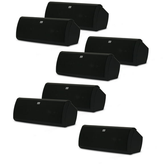 Acoustic Audio AA40CB Indoor 3 Way Speakers 3500 Watts Black Bookshelf 7 Speaker Set AA40CB-7S