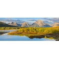 thumbnail image 2 of Paulson, Don 32x15 Gold Ornate Wood Framed with Double Matting Museum Art Print Titled - WY, Grand Tetons Sunrise on Snake River, 2 of 4