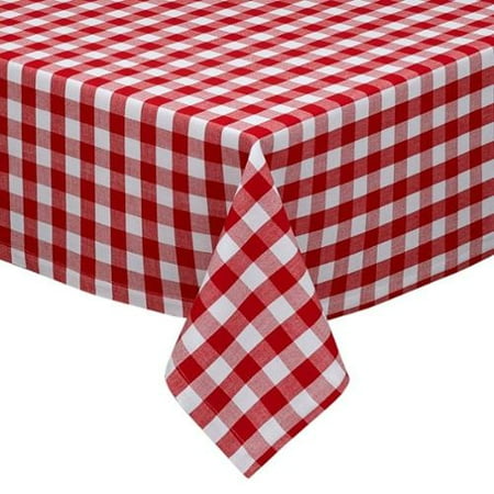 country classic brick red pure white checkered table cloth 84 x