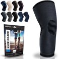 thumbnail image 4 of Powerlix Knee Support Sleeve – Compression Brace with Anti-Slip & 3d Knitting, Shadow Black, Xx-Large – Ideal Father's Day Gifts, 4 of 11