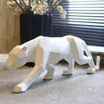 thumbnail image 2 of Leopardo, Figurita De Animal, Estilo Geométrico, Artesanía De Resina, Animal, Hogar, Sala De Estar, Decoraciones, Adornos De Escultura De Leopardo Cateissary HA044459-01, 2 of 6
