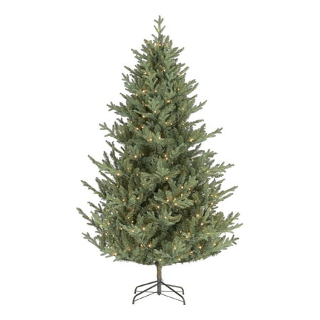 Holiday Time Upswept Indexed Artificial Christmas Tree, 7', Clear Lights with Green