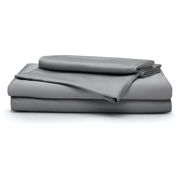 Organic Bamboo Bed Sheet Set - 4 Piece Cooling Sheets - Breathable & Eco-Friendly - Twin XL, Grey