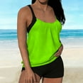 thumbnail image 4 of purcolt Womens Tankini Swimsuits with Boyshorts Color Block Tank Tops Tummy Control Swimwear Two Piece Bathing Suits, 4 of 6