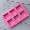 thumbnail image 4 of Naiovety Moldes de silicona para pasteles, 6 cavidades, Rectangular, DIY, congelación, Chocolate, molde para hornear, horno de 40-230 ℃, Herramientas y accesorios para hornear, 4 of 6