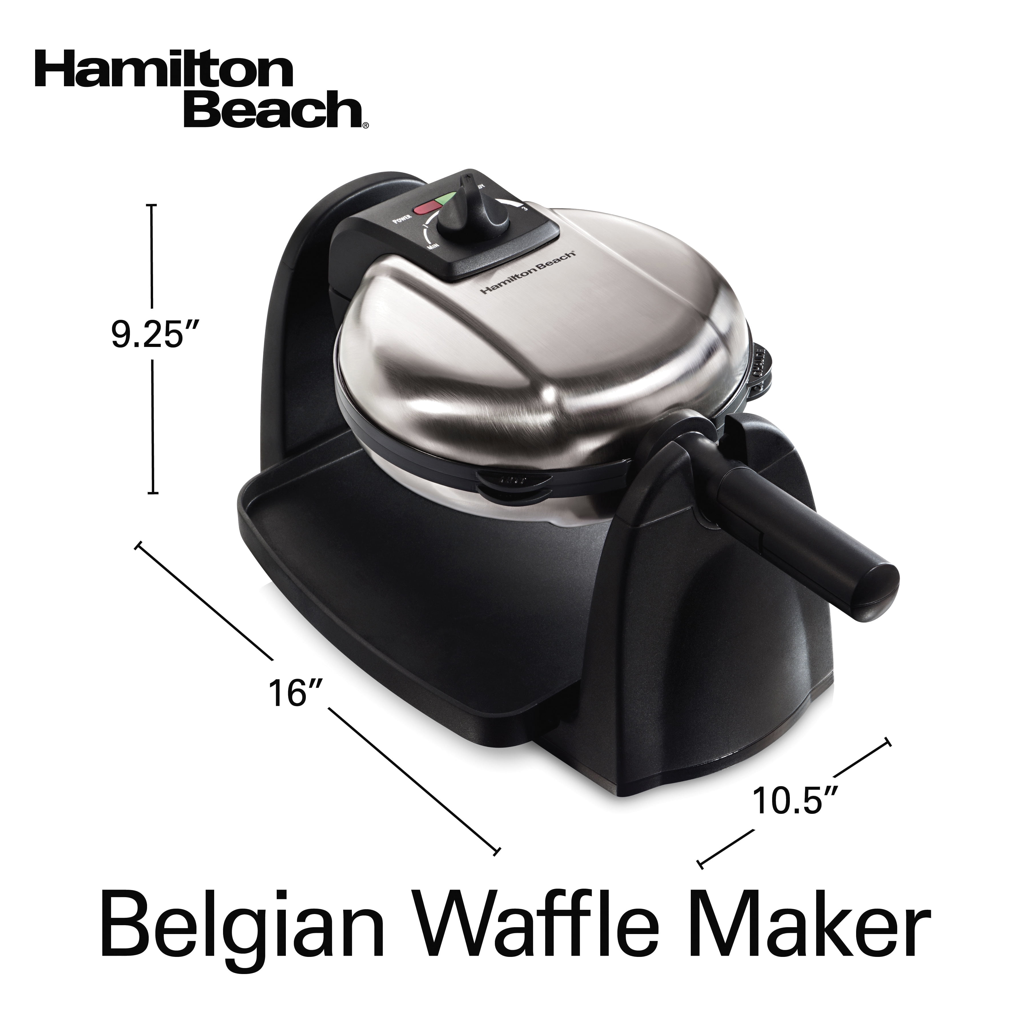 Hamilton Beach Double Rotating Belgian Waffle Maker w/ Nonstick Plates -  20295561