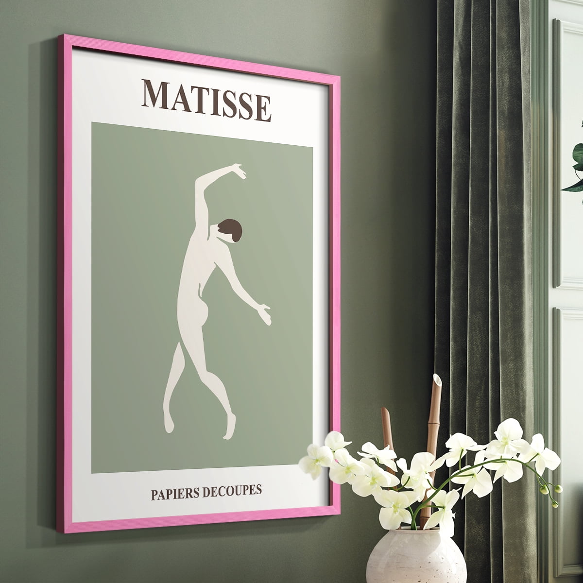 Matisse CXII Framed Print in Pink Solid Wood 8 x 10 Framed Print