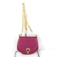 thumbnail image 1 of Pre-Owned Salvatore Ferragamo Gancini Chain Shoulder Bag in Purple Leather for Women (Fair), 1 of 13