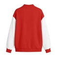 thumbnail image 6 of Qzwdhjm Varsity Jackets for Women Button Down Baseball Jacket Color Block Long Sleeve Bomber Coats Loose Casual Coat with Pockets, 6 of 6