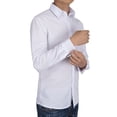 thumbnail image 2 of ALING Men's/Youth Solid White Dress Shirts Button Down Custom-Fit Casual Shirt Business Formal Long Sleeve Professional Shirt White/ Black/ Blue, 2 of 6