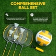 thumbnail image 6 of Haokelball Outdoor Volleyball and Badminton Combo Set with Net Width and Height Adjustable Volleyball Badminton Net for Backyard, 4 Rackets, 4 Shuttlecocks, Boundary, Volleyball, Pump and Carry Bag, 6 of 7