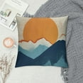 thumbnail image 2 of JEUXUS  Boho Pillow Covers, Moon Sun Throw Pillow Cover, Boho Sun Moon Blue Mountains Decorative Pillowcase Throw Pillow Cover, Boho Sun Moon Dorm Bed Room Home Decor  Pillow Case, 2 of 5