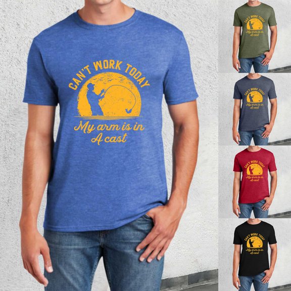 TrendOFT Mens Graphic Tees Unisex Graphic Printed Short Sleeve Crew Neck Casual Lightweight Everyday Fashion Tops Men's T-Shirts Army Green L