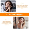 thumbnail image 3 of 1 Paire de Boucles d'Oreilles à Clip pour Femmes, 3 of 9