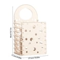thumbnail image 2 of Cesta de lavandería de plástico plegable, gran capacidad 46x27,5x17,5cm, cesta de almacenamiento de ropa montada en la pared para el baño del dormitorio, instalación sin taladro, beige, organizador, 2 of 5