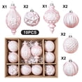 thumbnail image 3 of Sruoe 10Pcs Vintage Christmas Tree Ornaments, Special‑Shape Plastic Christmas Ornaments Set, Decorative Hanging Ornaments for Xmas Tree Mantel & Window Display, 3 of 9