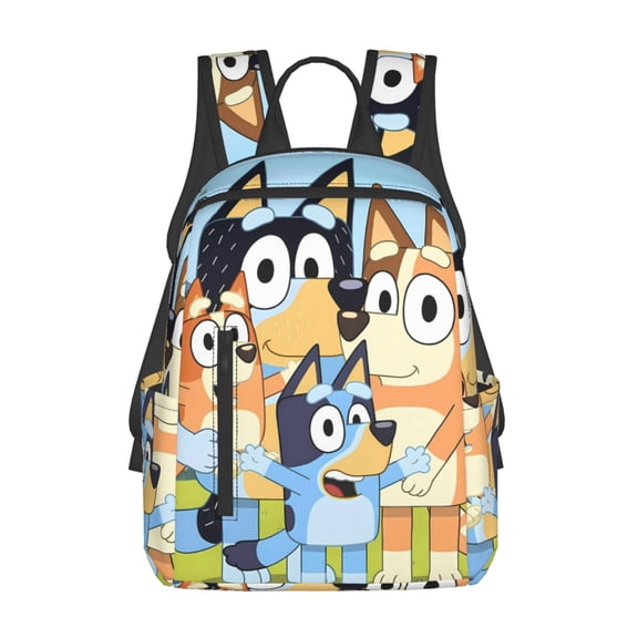 Kowoue Bluey Pattern School Backpack for Students – Tear-resistant Bag Spacious, Comfortable, and Stylish Backpack with Multiple Pockets