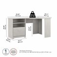 thumbnail image 2 of Bush Furniture Cabot 60W Corner Desk with Storage in Linen White Oak, 2 of 5