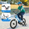 thumbnail image 5 of GLAF 12 14 16 Inch Boys Bike with Training Wheels & Water Bottle Holder, for Kids Ages 2-7 Years, Durable Construction, Blue, 5 of 7
