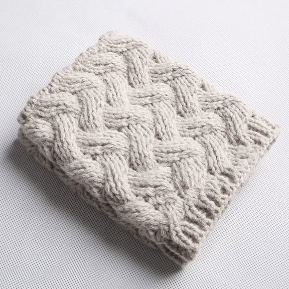 Gymayou Winter Warm Boot Cuffs for Women Crochet Knitted Boot Socks Short Leg Warmers Beige One Size