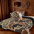 thumbnail image 4 of Erosebridal Green Camo Hunting Full Size Comforter Sets,Woodland Camouflage Bedding Sets For Boys Kids,Reversible Black,3pcs, 4 of 7