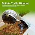 thumbnail image 5 of Turtle Tank Habitat Kit,Aquatic Tortoise Enclosure Starter Aquarium with Multi-Function Area and Water Filter, Baby Adult Turtles Tub Complete House,Terrarium for Red Eared Slider Reptile Crab, 5 of 6