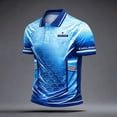 thumbnail image 2 of 2026 Soccer Cup Jersey for Men, Polo Collar Short Sleeve England Rose & Gold Ball Graphic Top - Breathable Fan Shirt for Match Day & Casual Wear Royal Blue XXXXXXL, 2 of 4