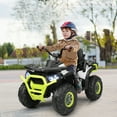 thumbnail image 2 of Costway 12V Kids Electric 4-Wheeler ATV Quad 2 Speeds Ride On Car w/MP3&LED Lights White, 2 of 9