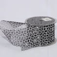 thumbnail image 2 of The Ribbon People Sheer Black and White Floral Cut Edge Craft Ribbon 2.5" x 55 Yards, 2 of 2