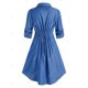 thumbnail image 2 of Vestido Camisero de Túnica con Cintura con Cordón en Talla Extra Rosegal  Vestidos camiseros de talla grande, 2 of 5