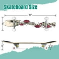 thumbnail image 2 of 31'' Complete Skateboard 7 Layer Canadian Maple Double Kick Deck Skateboards Gothic sign skull roses grunge vintage t shirts Skate Board for Beginner Adult Gifts, 2 of 5