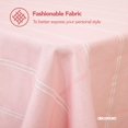 thumbnail image 3 of Deconovo Decorations Tablecloths Oblong Poly-Cotton Blend Tassel Waterproof Fade Resistant Table Cover for Outdoor Picnic, 54x108 Inch, Pink, 3 of 7