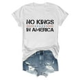 thumbnail image 4 of HXWCHs T-Shirt Uni en Coton Extensible pour Femme Mode Décontractée T-Shirt à Col Rond à Manches Courtes Imprimé pour Femme Haut pour Tous les Jours m Blanc, 4 of 4