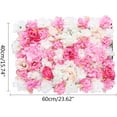 thumbnail image 2 of MONIPA Artificial Greenery Panels, 23.6X15.7in Fake Rose Flowers for Wall Decoration,Pink Flower Wall Backdrop, 2 of 8