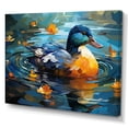 thumbnail image 2 of Designart "Vibrant Horizons Blue and Yellow Landscapes" Landscapes Wall Art - Modern Blue Abstract Landscapes Entryway Wall Art Print, 2 of 4