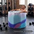 thumbnail image 4 of SHIBAILI 27.5" Portable Foldable Adult Bathtub,Family Tub for Shower Stall, Hot/Ice Bath Soaking(Blue Purple), 4 of 12