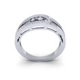 thumbnail image 3 of 1ctw Round Cut Diamond Prong Bridal Fancy Stylized Wedding Band Ring Anniversary Solid 14K Gold GH I1, 3 of 3